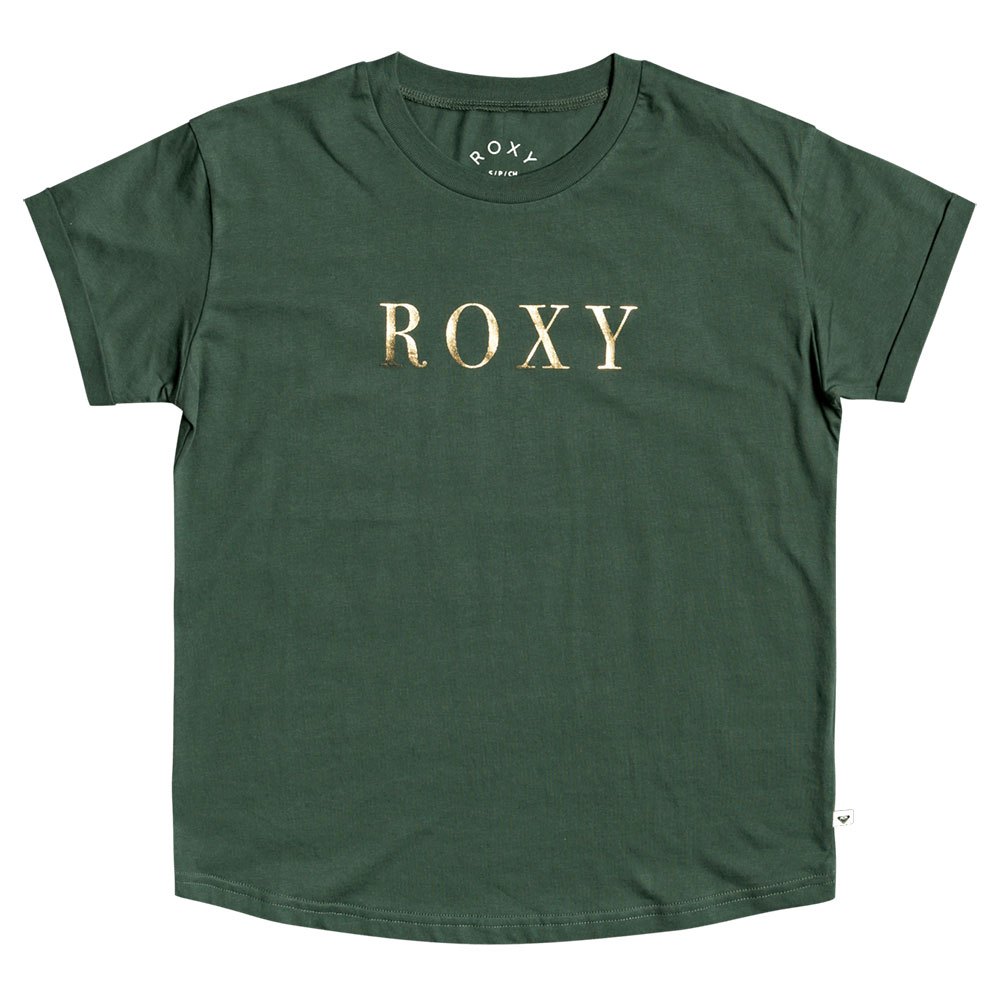 Women Roxy Epic Af Word Short Sleeve T-Shirt Green