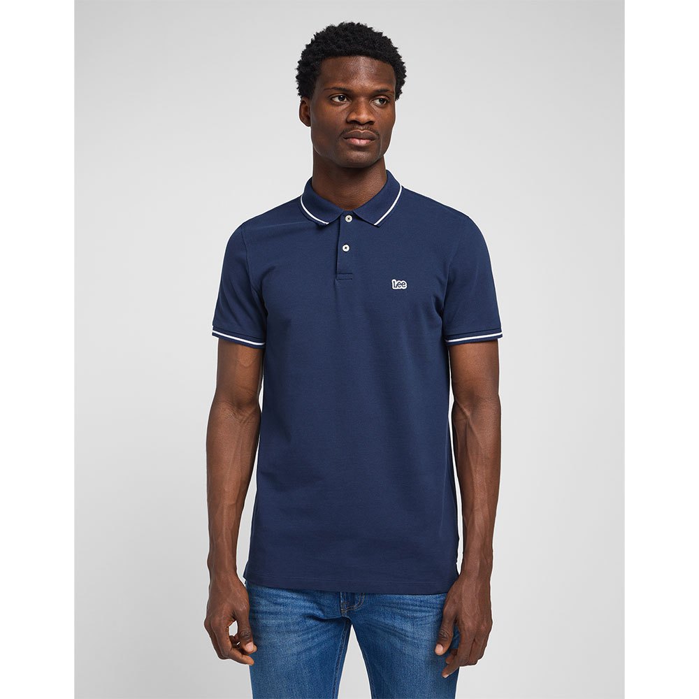 Clothing Lee Piqué Short Sleeve Polo Shirt Blue