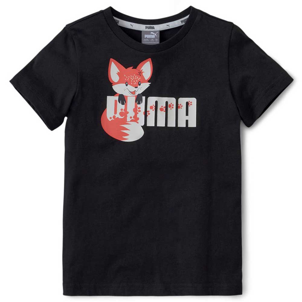 Boy Puma Animals Short Sleeve T-Shirt Black