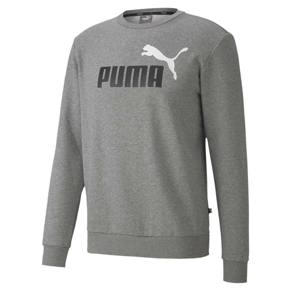 Sweatshirts And Hoodies Puma Essentials 2 Colors Crew Big Logo Sweatshirt Grey
