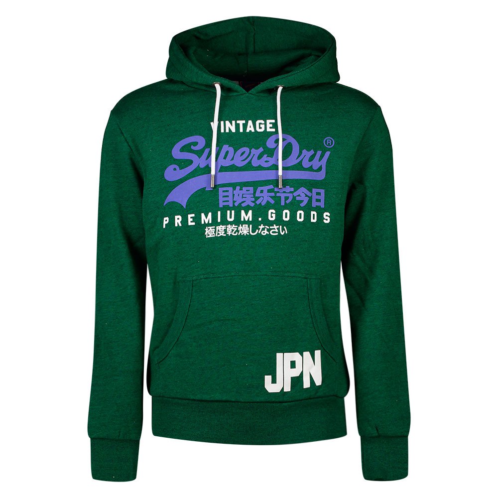 Sweatshirts And Hoodies Superdry Vintage Logo Duo Brushback Hoodie Green