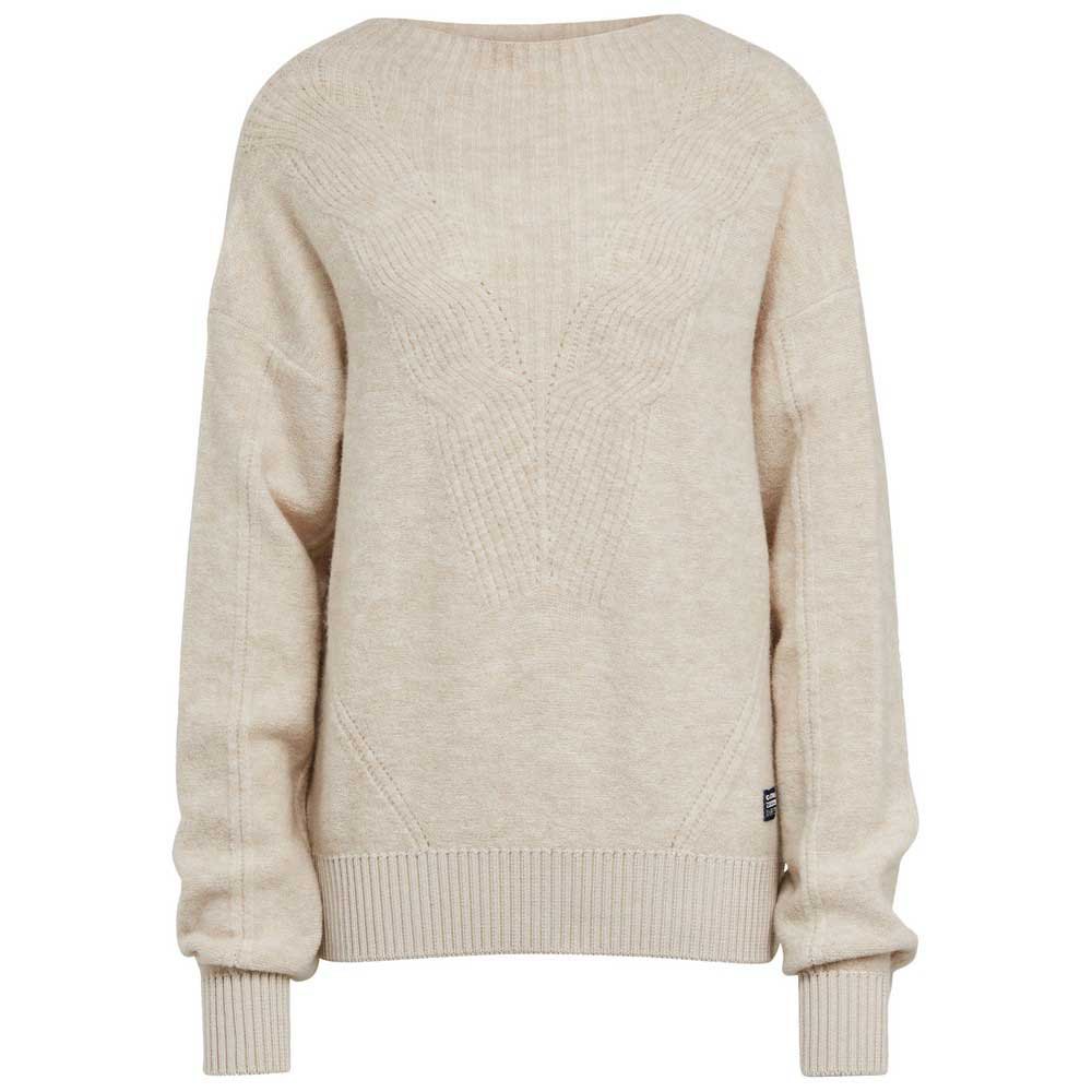 Clothing Gstar Utility Cable Mock Knit Sweater Beige