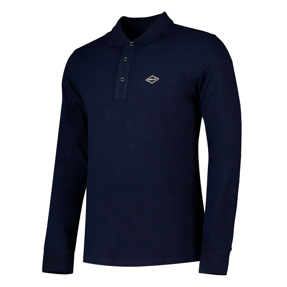 Polo shirts Replay Long Sleeve Polo Shirt Blue