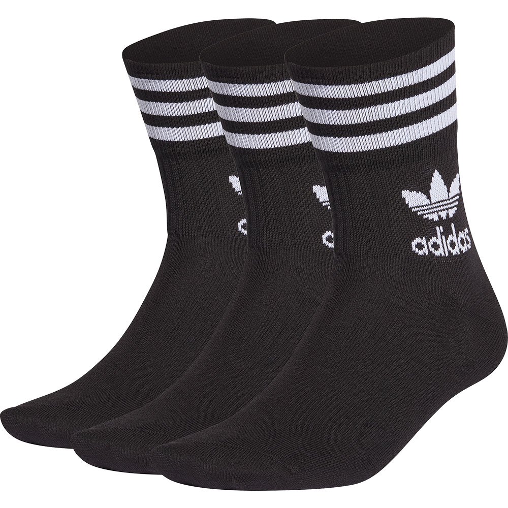 Socks adidas originals Mid Crew Socks 3 Pairs Black