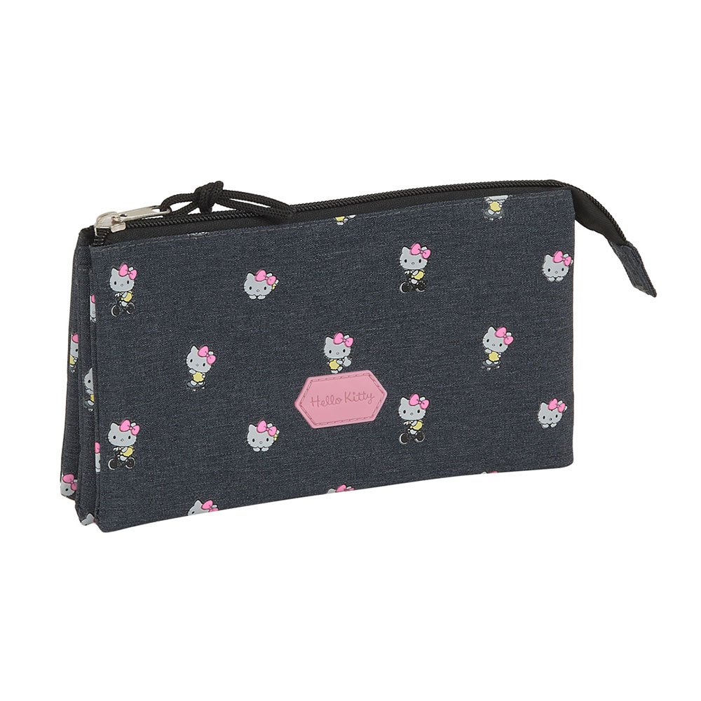 Suitcases And Bags Safta Hello Kitty Happynes Triple Pencil Case Grey