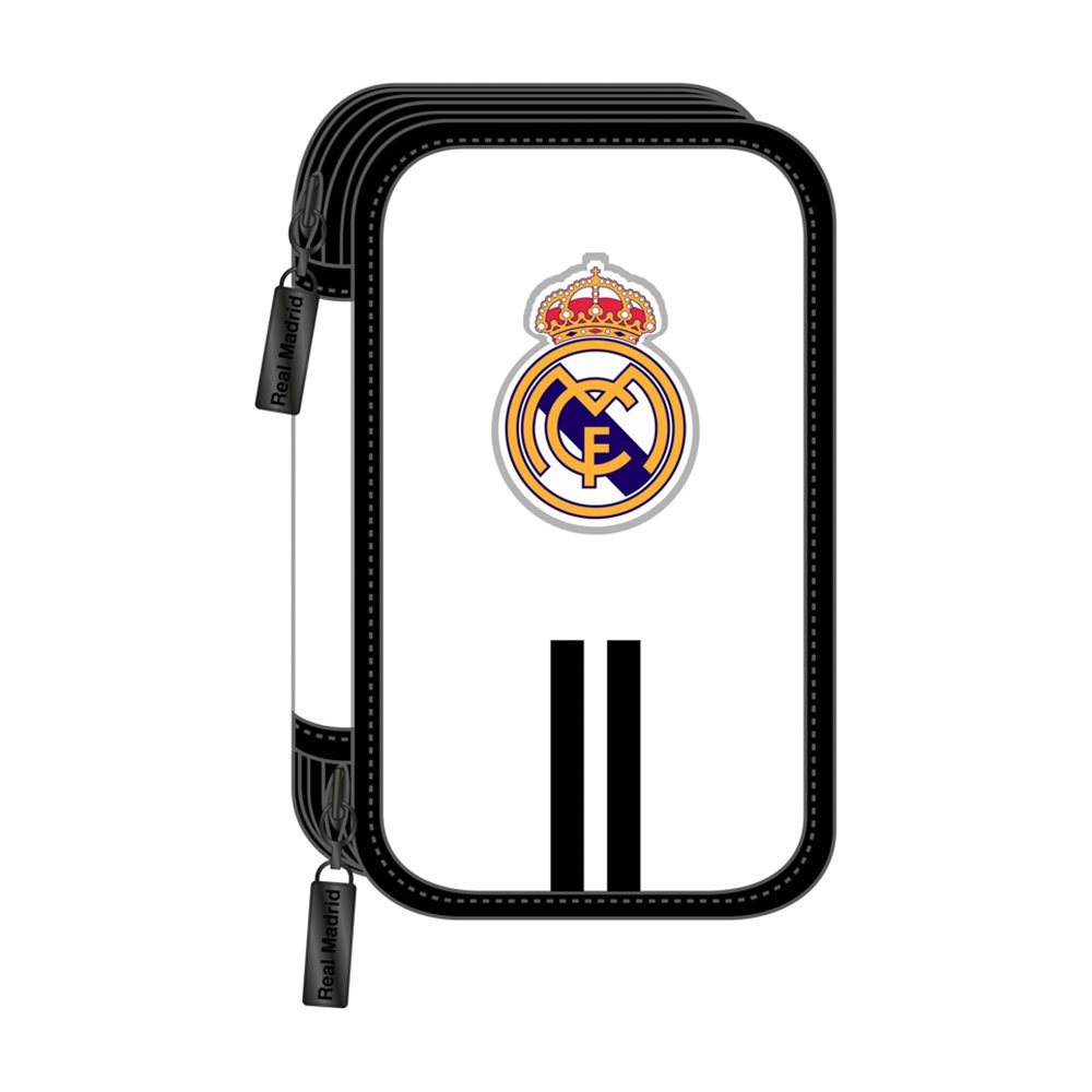  Safta Real Madrid Home 20/21 Small Double Filled 28 Pieces Pencil Case White