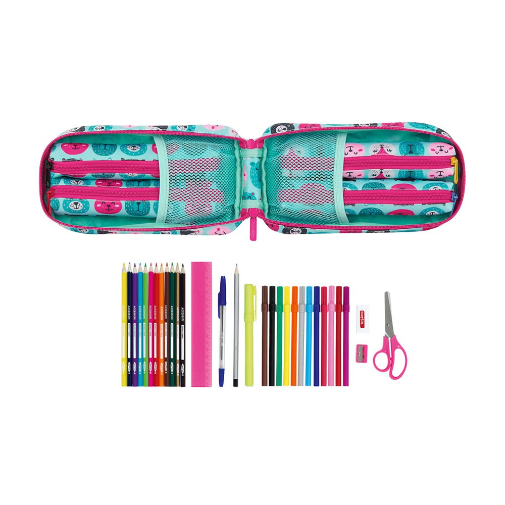 Suitcases And Bags Safta Little Animals Filled Pencil Case Blue