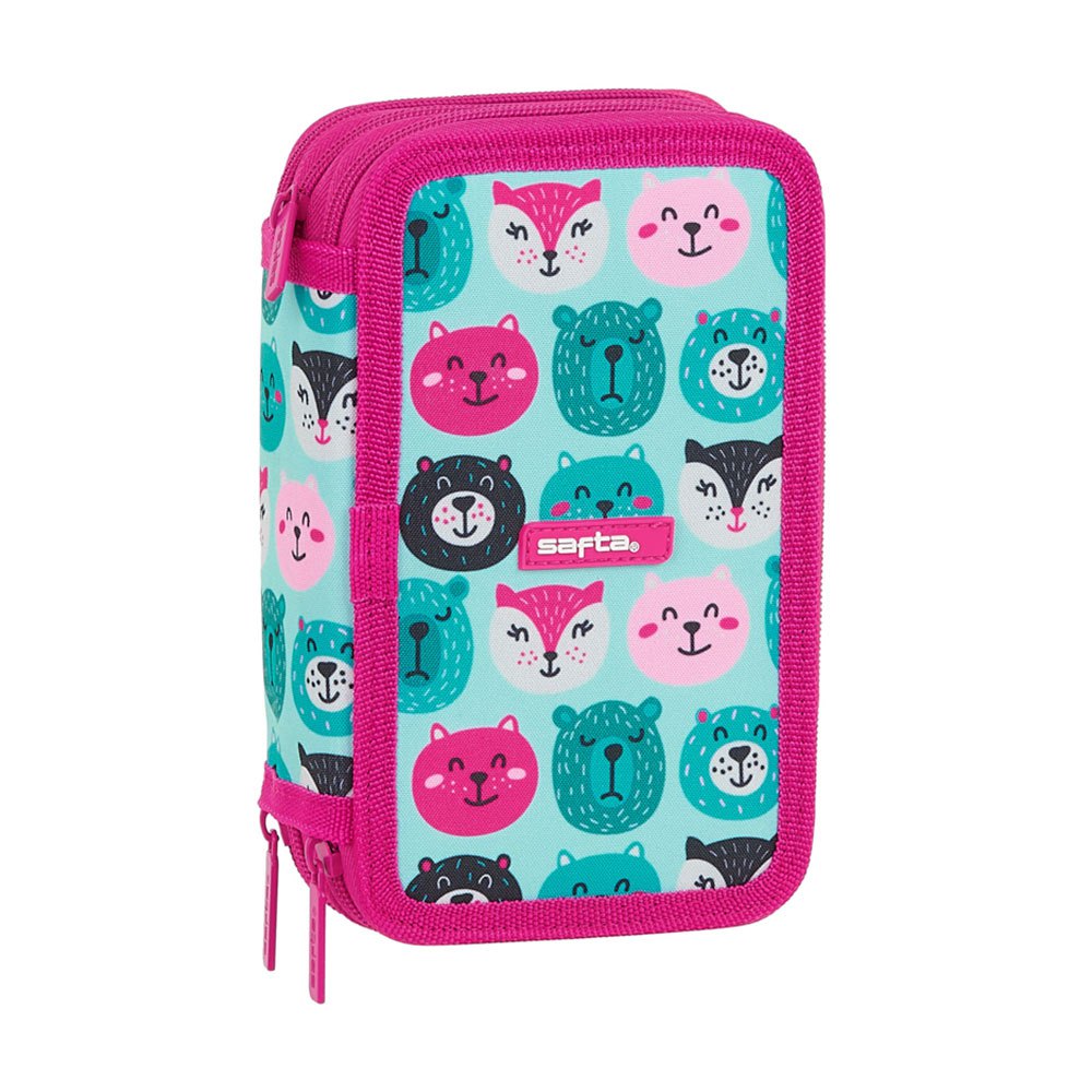 Suitcases And Bags Safta Little Animals 36 Pieces Triple Filled Pencil Case Multicolor