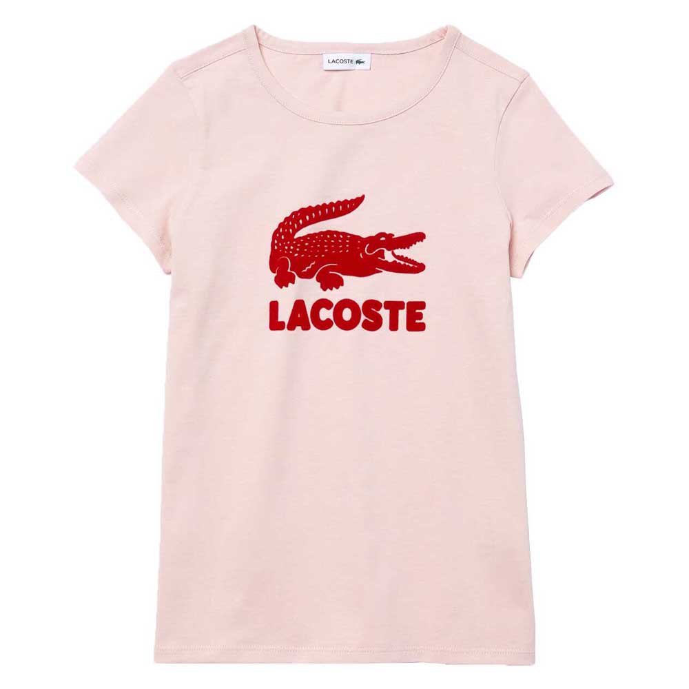 Lacoste Logo Print Cotton Pink buy and 