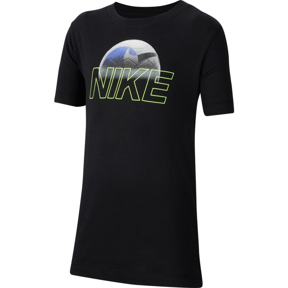 Boy Nike Sportswear Soccer Ball Short Sleeve T-Shirt Black