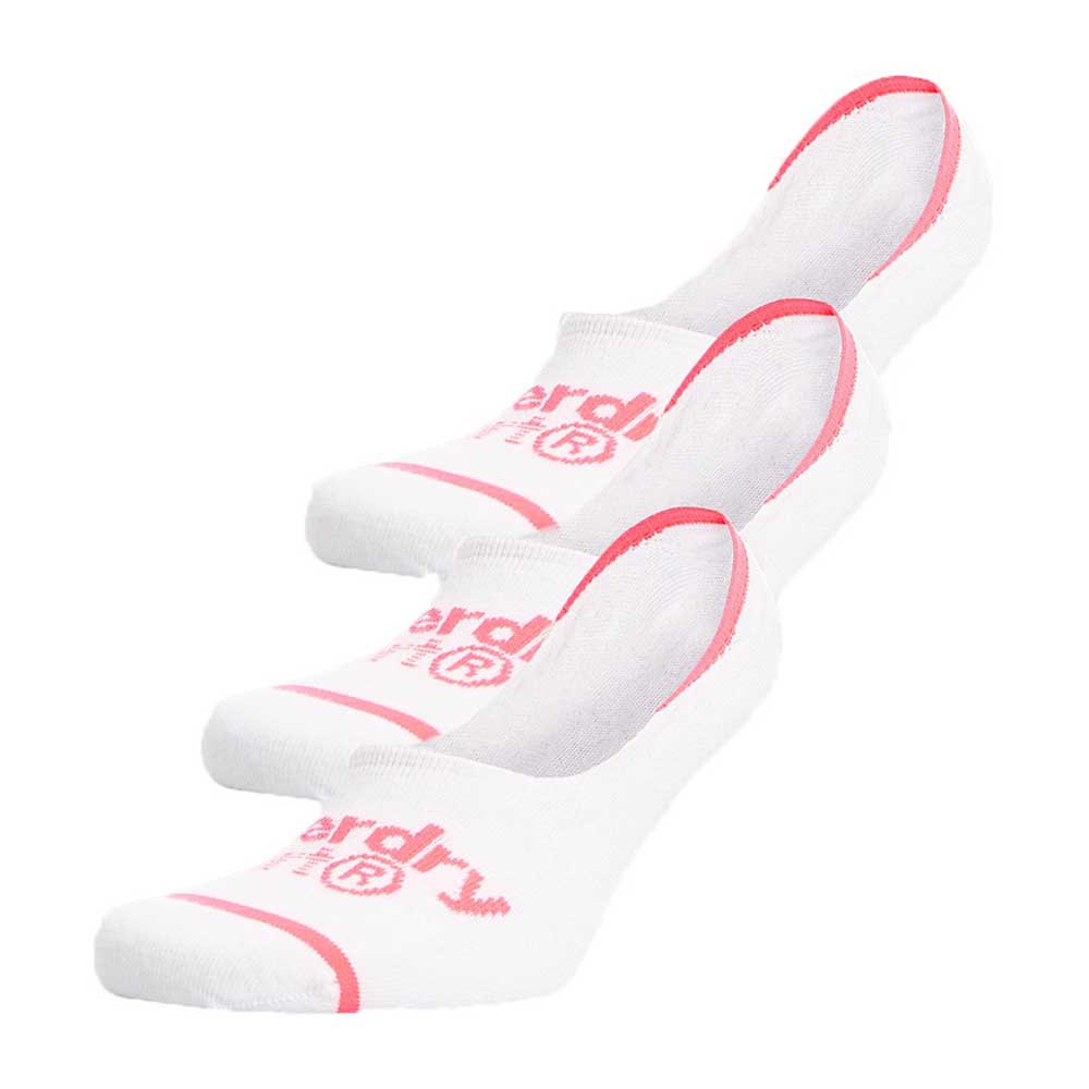 Clothing Superdry Cool Max Invisible Socks 3 Pairs White