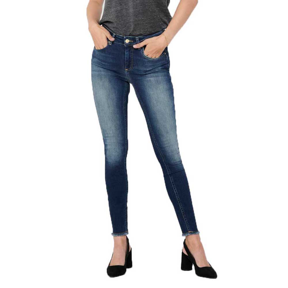 Pants Only Blush Life Mid Waist Skinny Ankle Jeans Blue