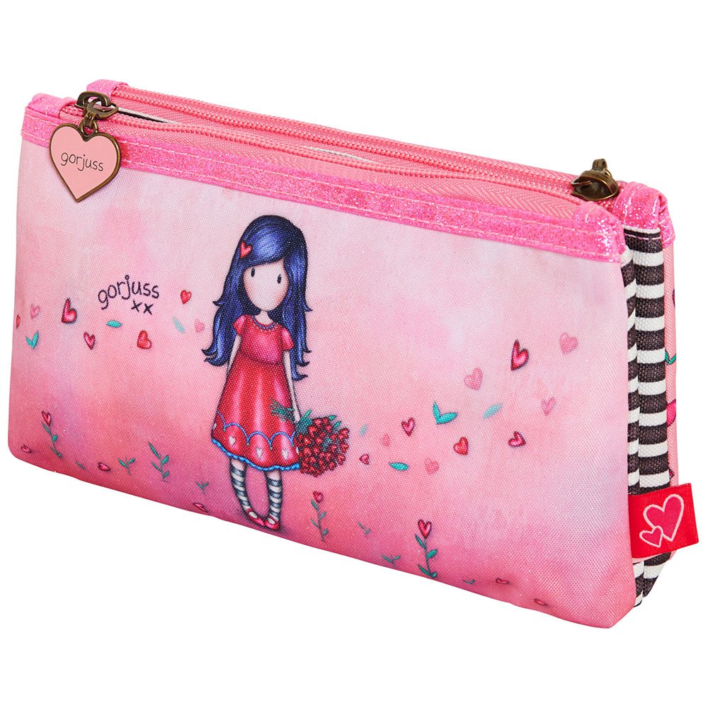 Suitcases And Bags Safta Gorjuss Sparkle & Bloom Double Pencil Case Pink