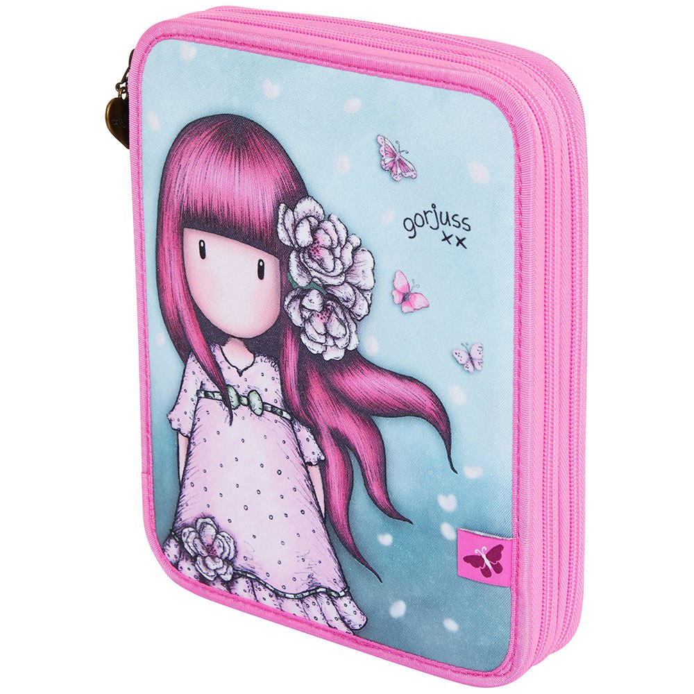  Safta Gorjuss Sparkle & Bloom Double Filled Pencil Case Pink