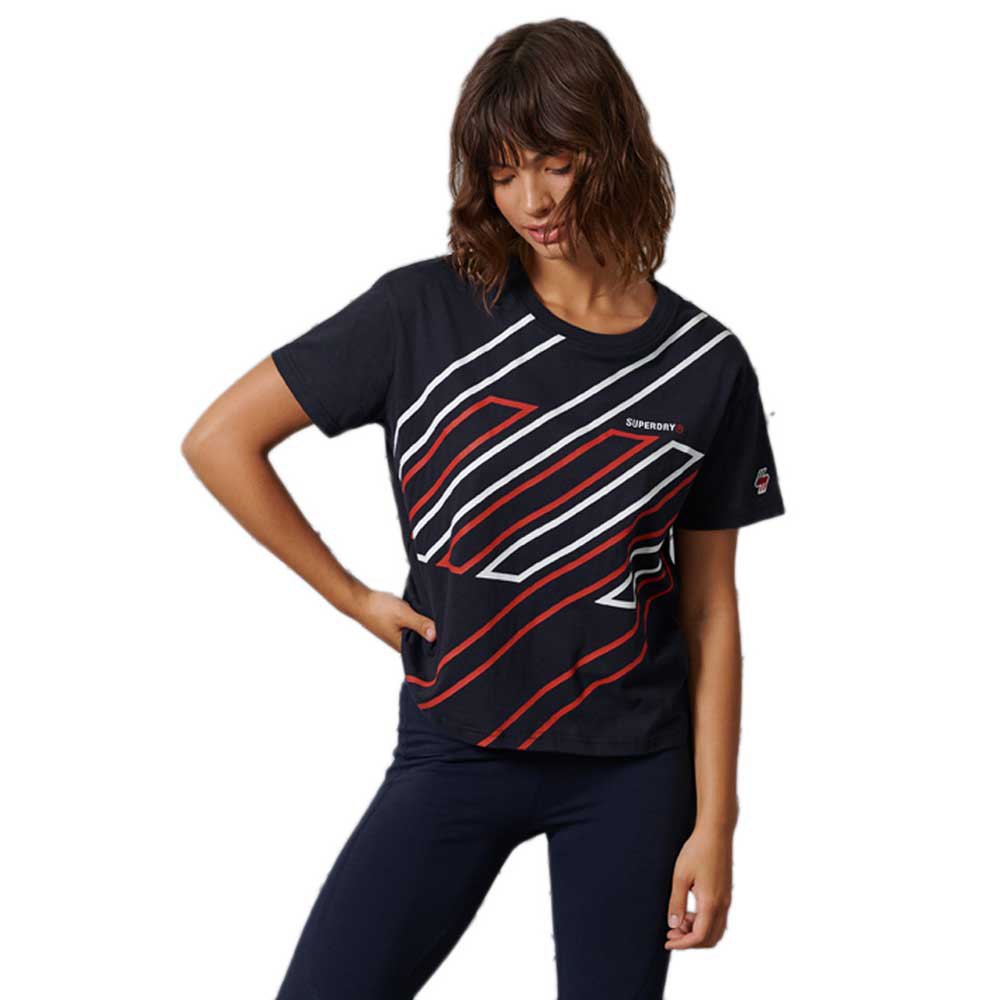 Women Superdry Sportstyle Short Sleeve T-Shirt Black