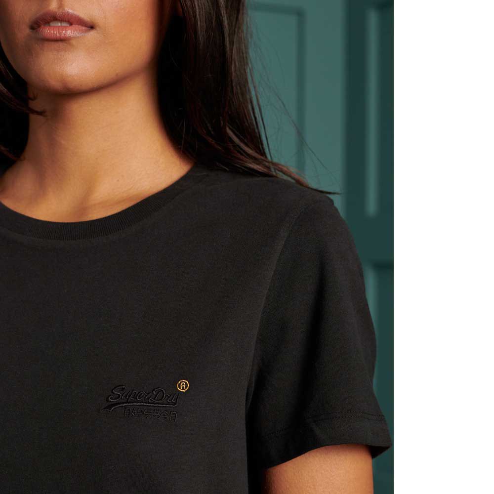 Women Superdry Organic Cotton Short Sleeve T-Shirt Black