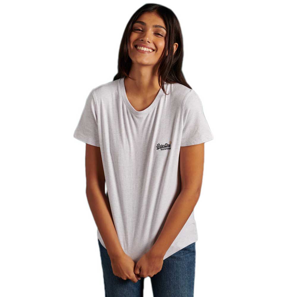 Women Superdry Organic Cotton Short Sleeve T-Shirt White