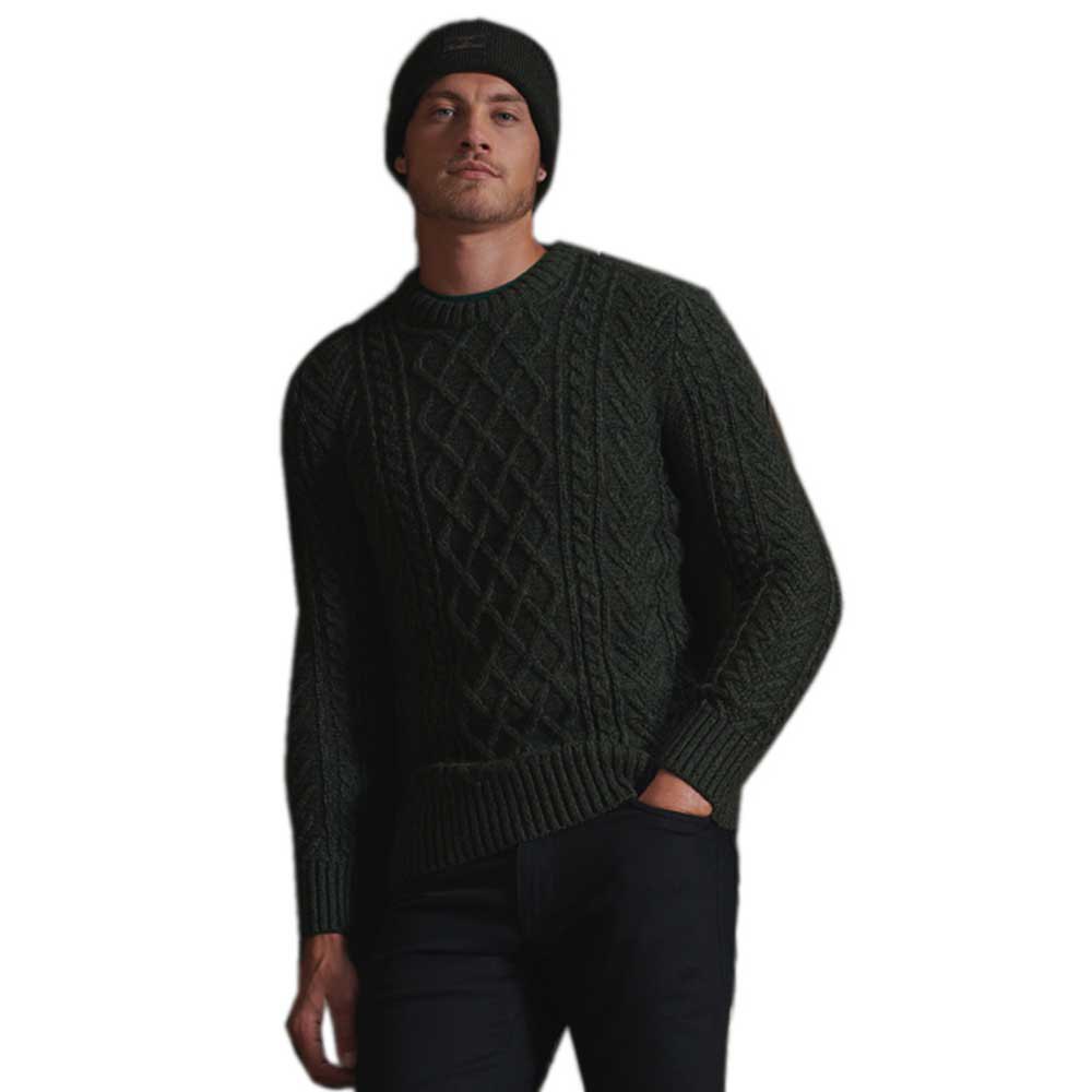 Sweaters Superdry Jacob Cable Sweater Green