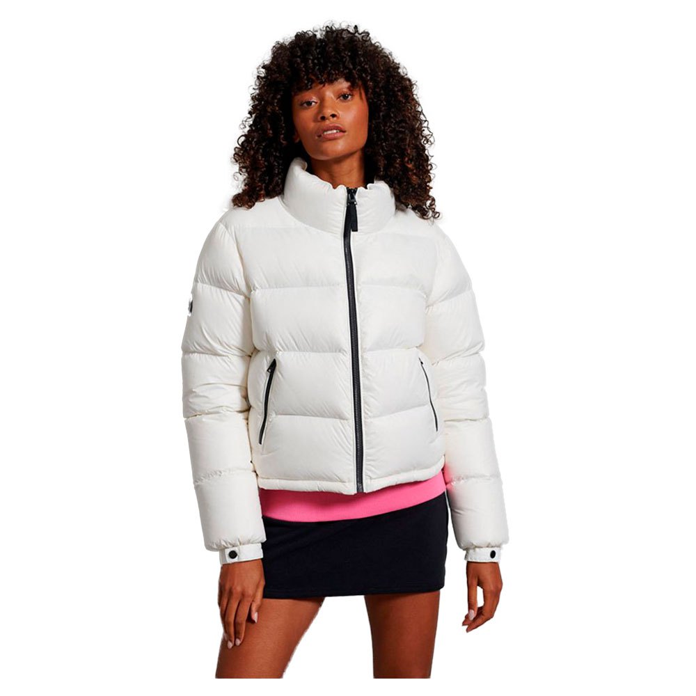 Clothing Superdry Luxe Alpine Down Padded Coat White