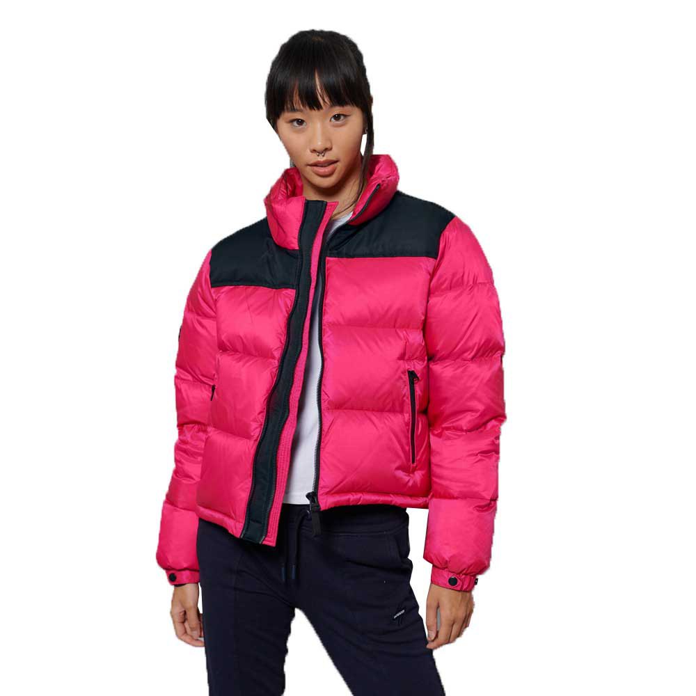 Femme Superdry Manteau Sportstyle Code Down Puffer Hot Pink