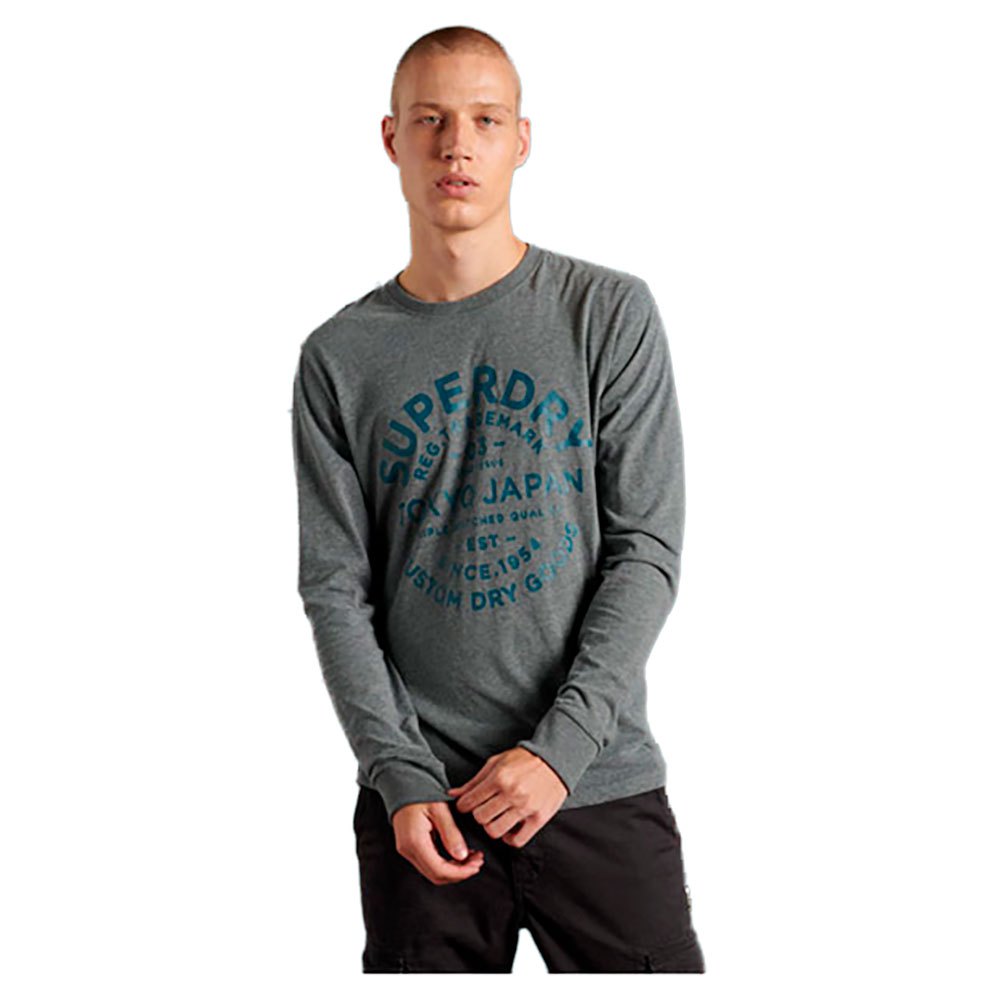 T-shirts Superdry Crafted Workwear Long Sleeve T-Shirt Grey