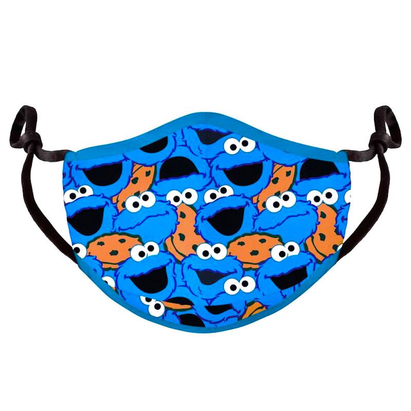 Accessories Difuzed Cookie Monster Sesamestreet Reusable Face Mask Blue
