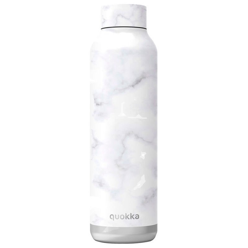 Bottles Quokka Solid Steel Marble Bottle 630ml White