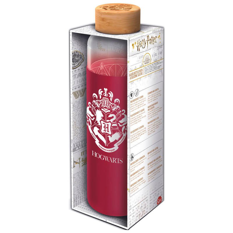 Kid Stor Harry Potter Silicone Cover Glass 585ml Bottle Red