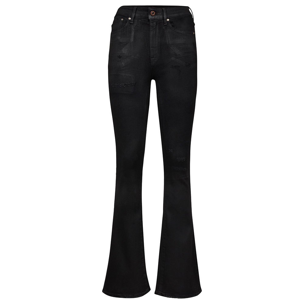 Pantalons Gstar Jeans 3302 High Waist Flare Black Radiant Cobler Restored