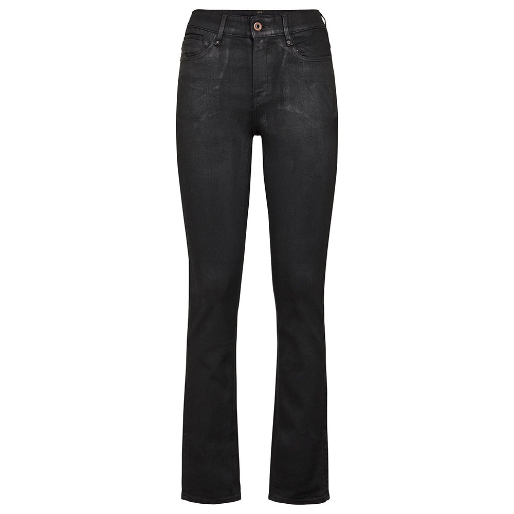 Pantalons Gstar Jeans Noxer Navy High Waist Straight Black Radiant Cobler