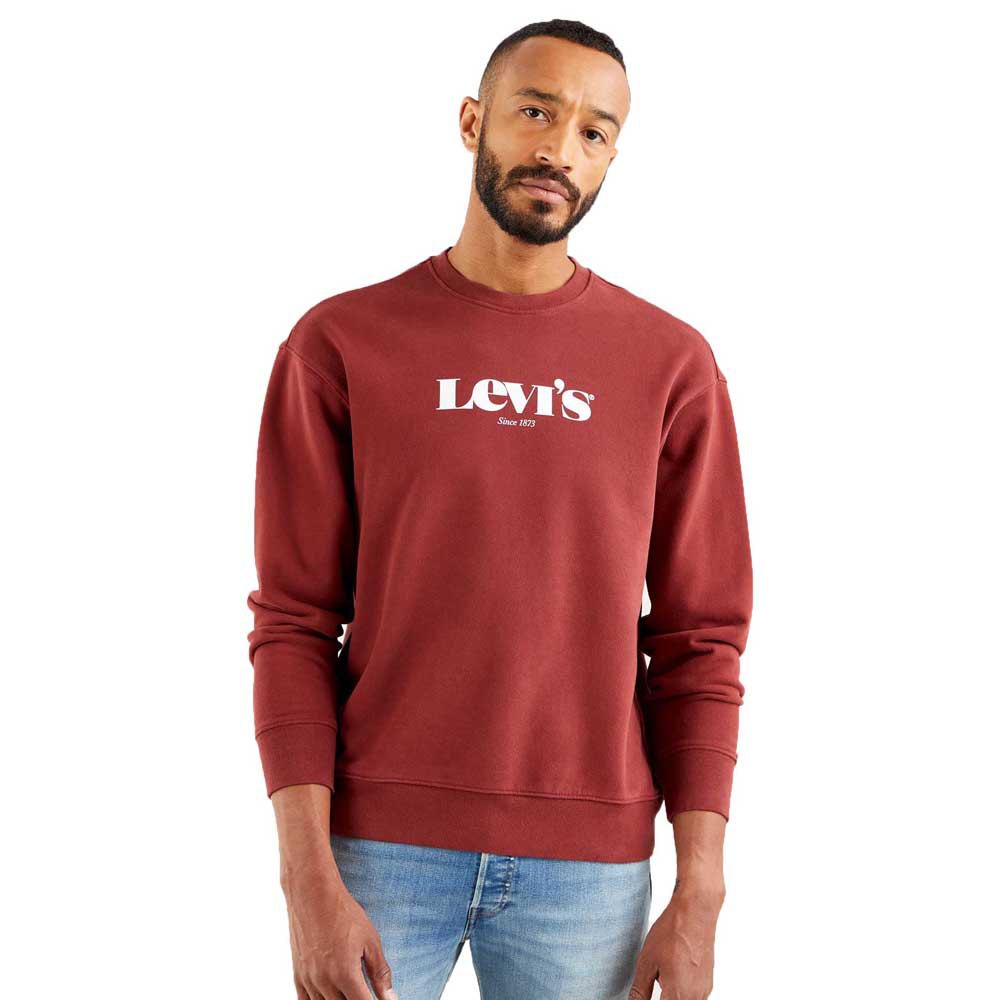 Men Levi´s® Relaxed T2 Graphic Crew Sweatshirt Red