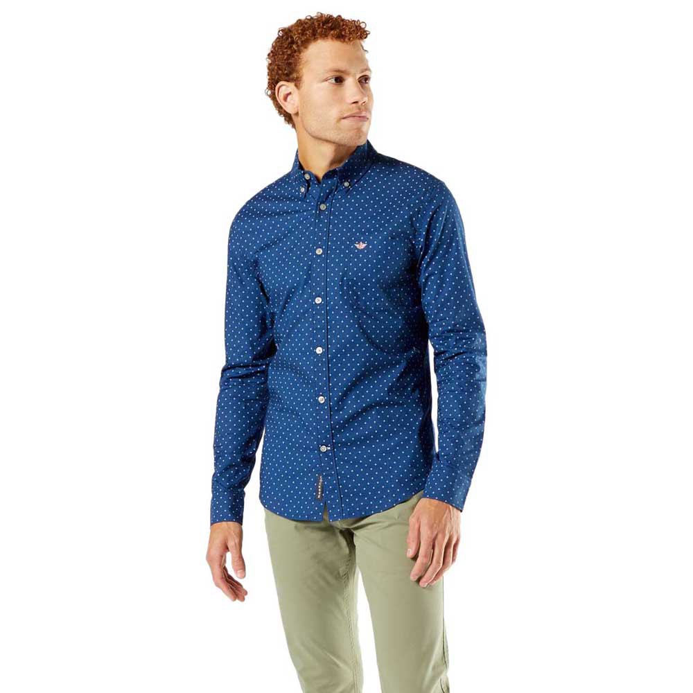 Clothing Dockers Alpha Icon Long Sleeve Shirt Blue