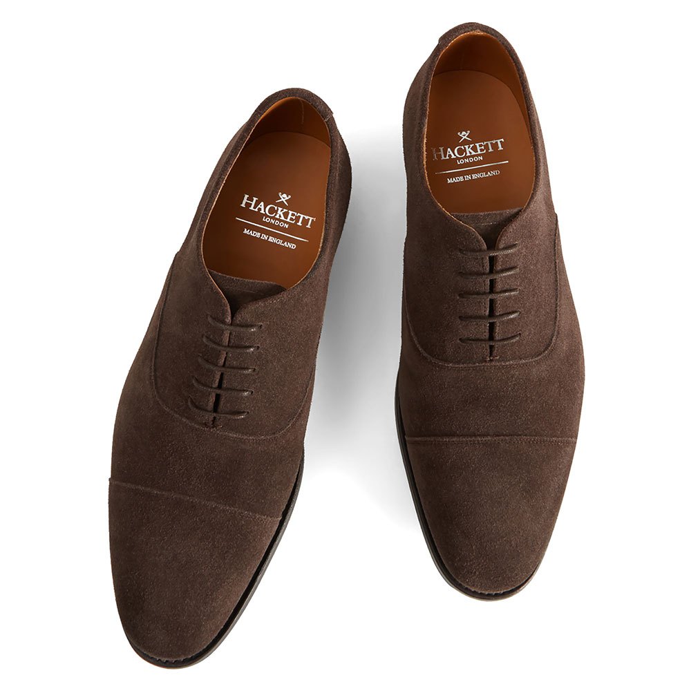 Men Hackett En Oxford CP Suede Goodyear Shoes Brown