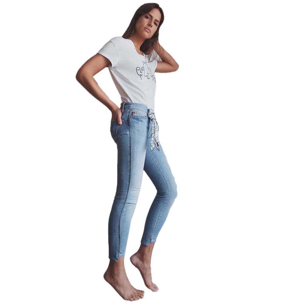 Femme Salsa Jeans Jeans Push Up Wonder Capri Neversurrender Charity Collection Blue