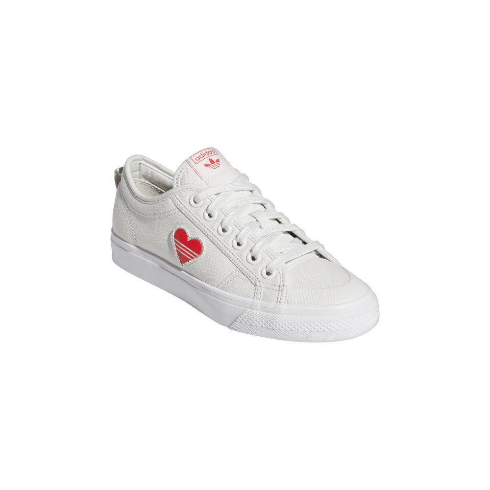 Chaussures adidas originals Formateurs Nizza Trefoil Crystal White / Red / Ftwr White