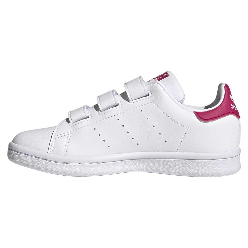 Chaussures adidas originals Baskets Velcro Enfant Stan Smith CF Ftwr White / Ftwr White / Bold Pink