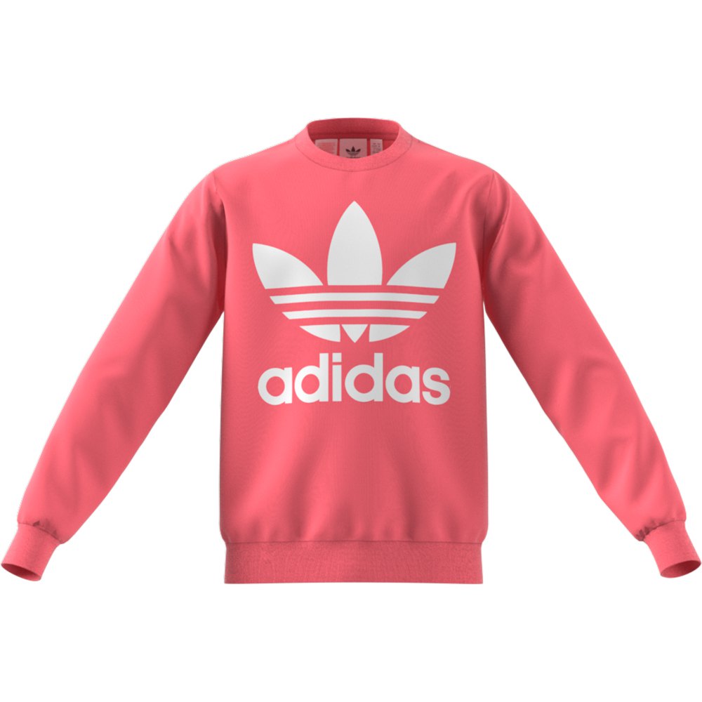 Sweatshirts And Hoodies adidas originals Adicolor Trefoil Crew Sweatshirt Pink