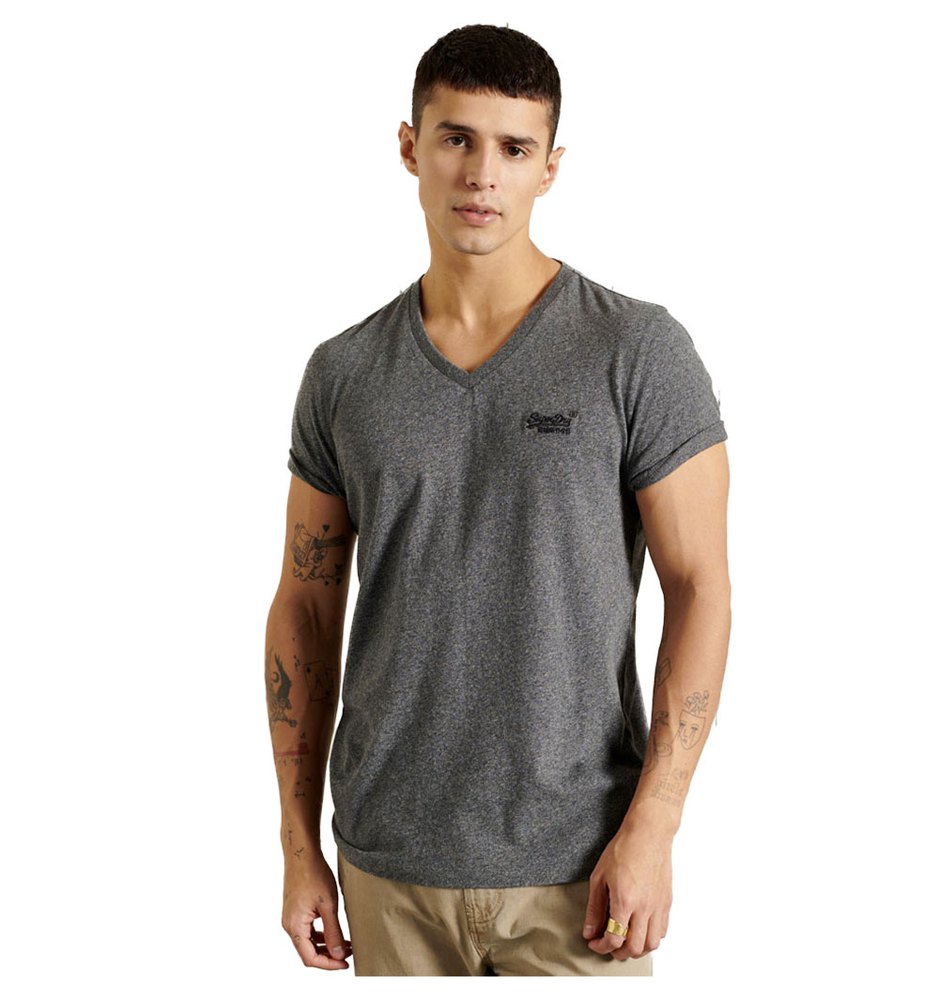 T-shirts Superdry Orange Label Classic Vee Short Sleeve T-Shirt Grey