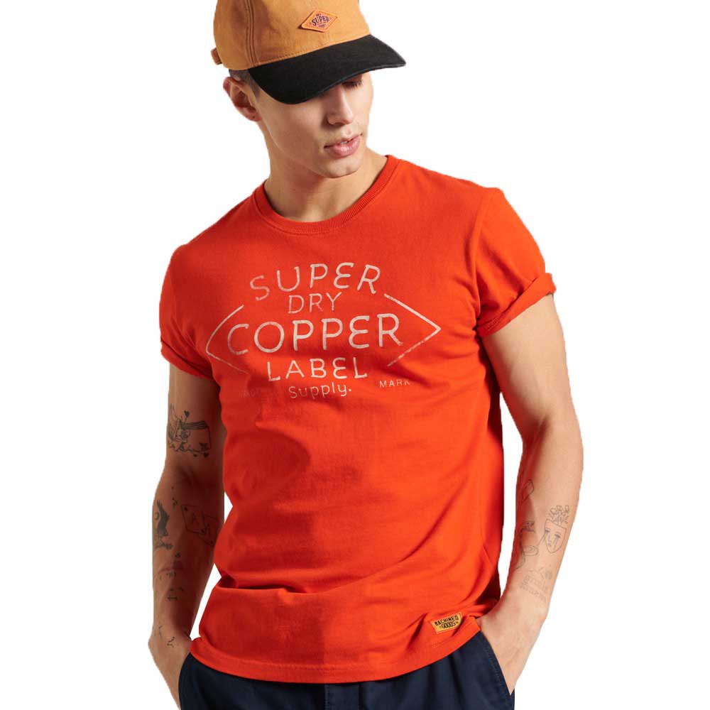 Clothing Superdry Workwear Graphic 220 Short Sleeve T-Shirt Orange