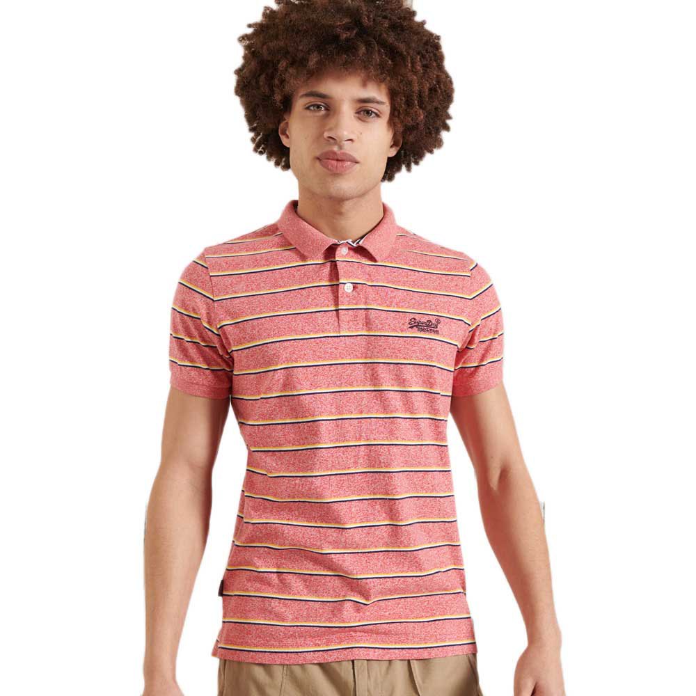 Polo shirts Superdry Vintage Feeder Stripe Short Sleeve Polo Shirt Pink