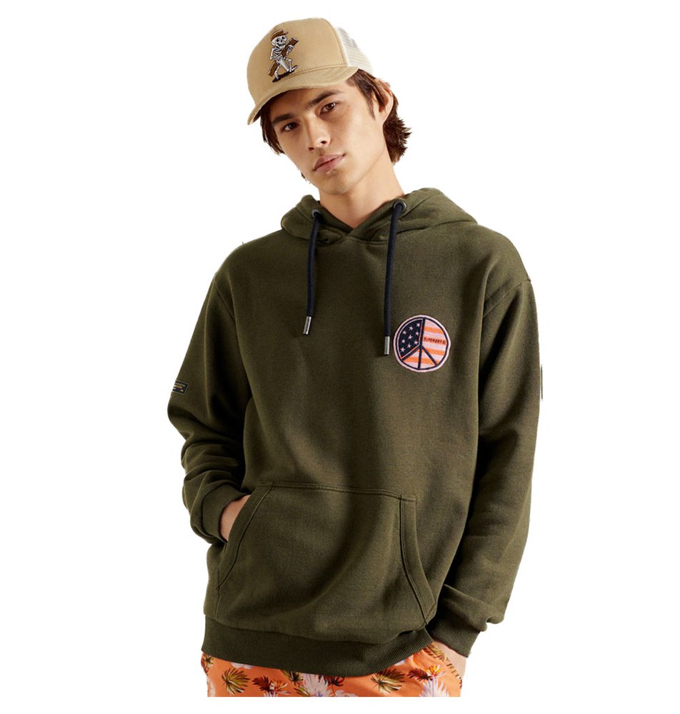 Clothing Superdry Military Non Brand Graphic Hoodie Green
