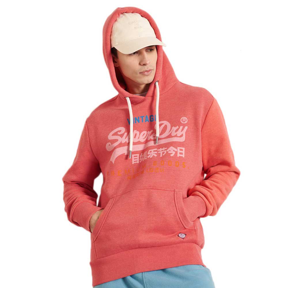 Sweatshirts And Hoodies Superdry Vintage Logo Tri Hoodie Red
