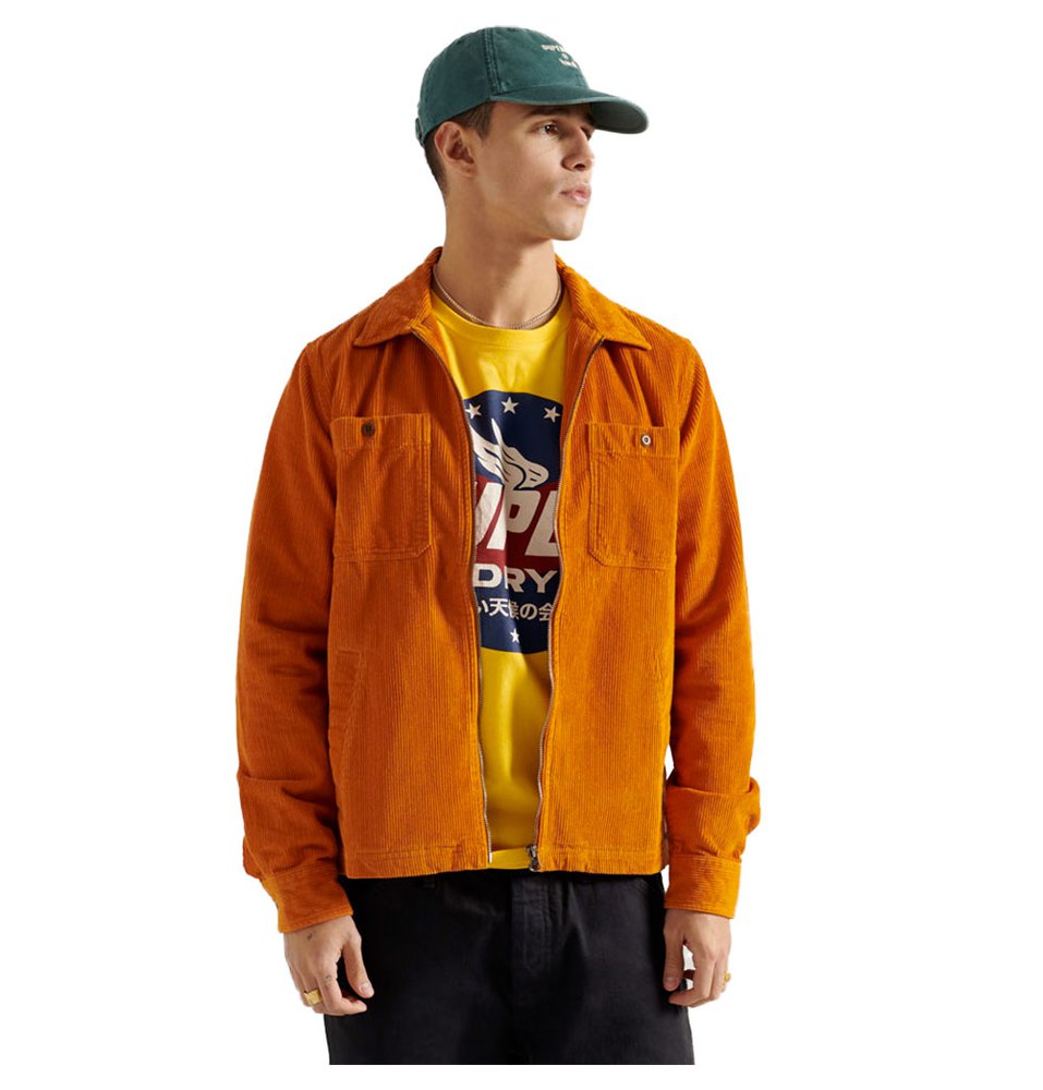 Men Superdry Shorebreak Long Sleeve Shirt Orange