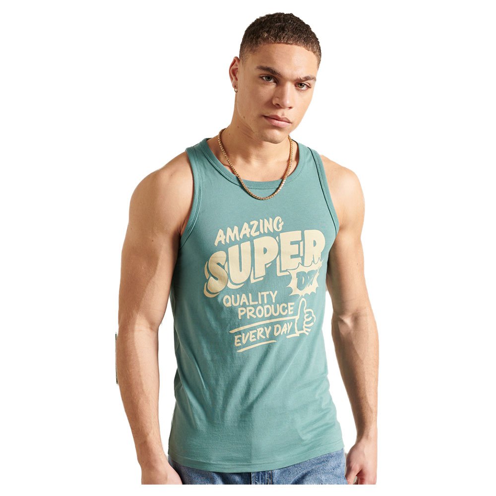 Clothing Superdry Workwear Graphic Sleeveless T-Shirt Blue