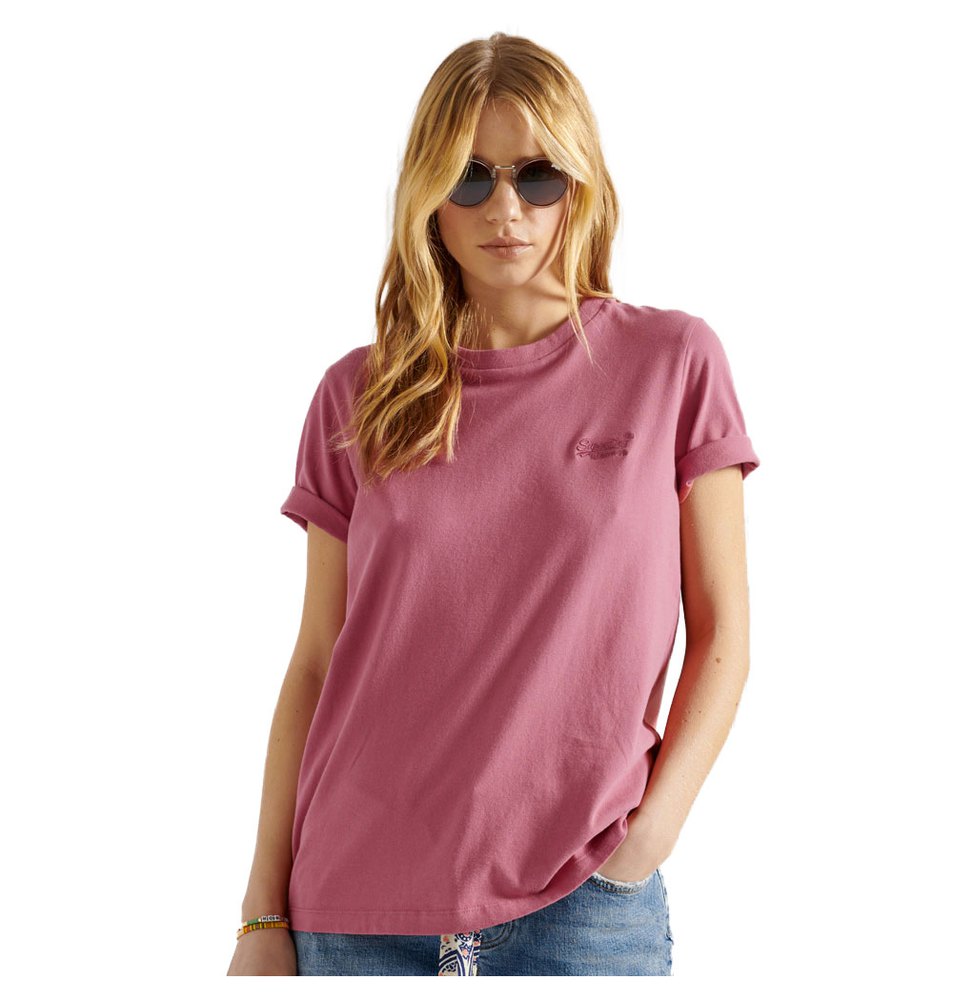 Women Superdry Orange Label Classic Short Sleeve T-Shirt Pink
