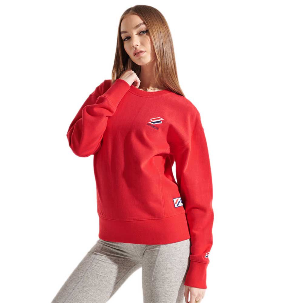 Sweatshirts And Hoodies Superdry Sportstyle Essential Crew Sweatshirt Red
