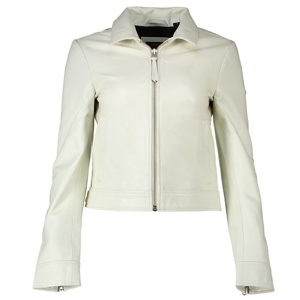 Vêtements Superdry Veste Down Town Leather Off White