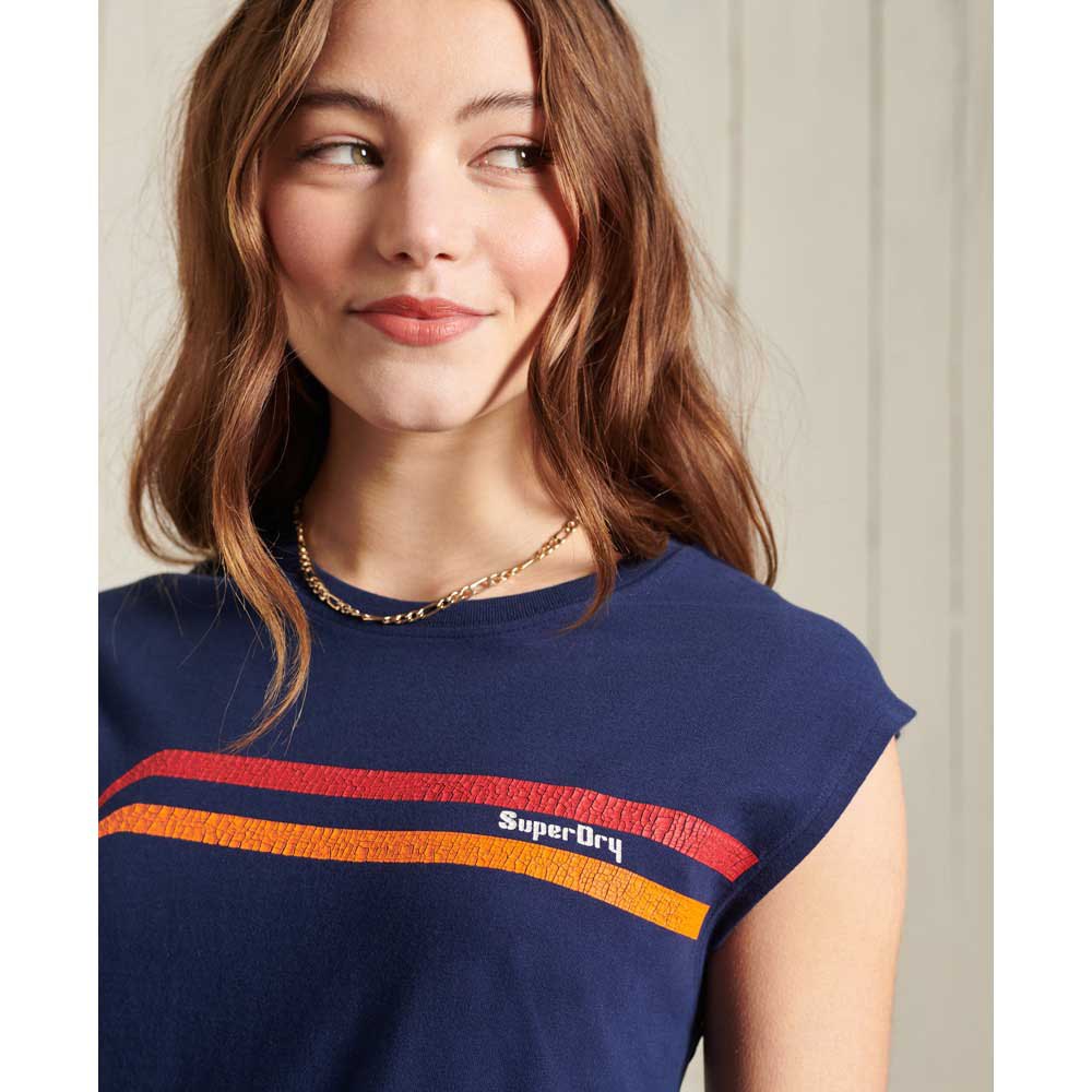 T-shirts Superdry Cali Surf Classic Logo Sleeveless T-Shirt Blue