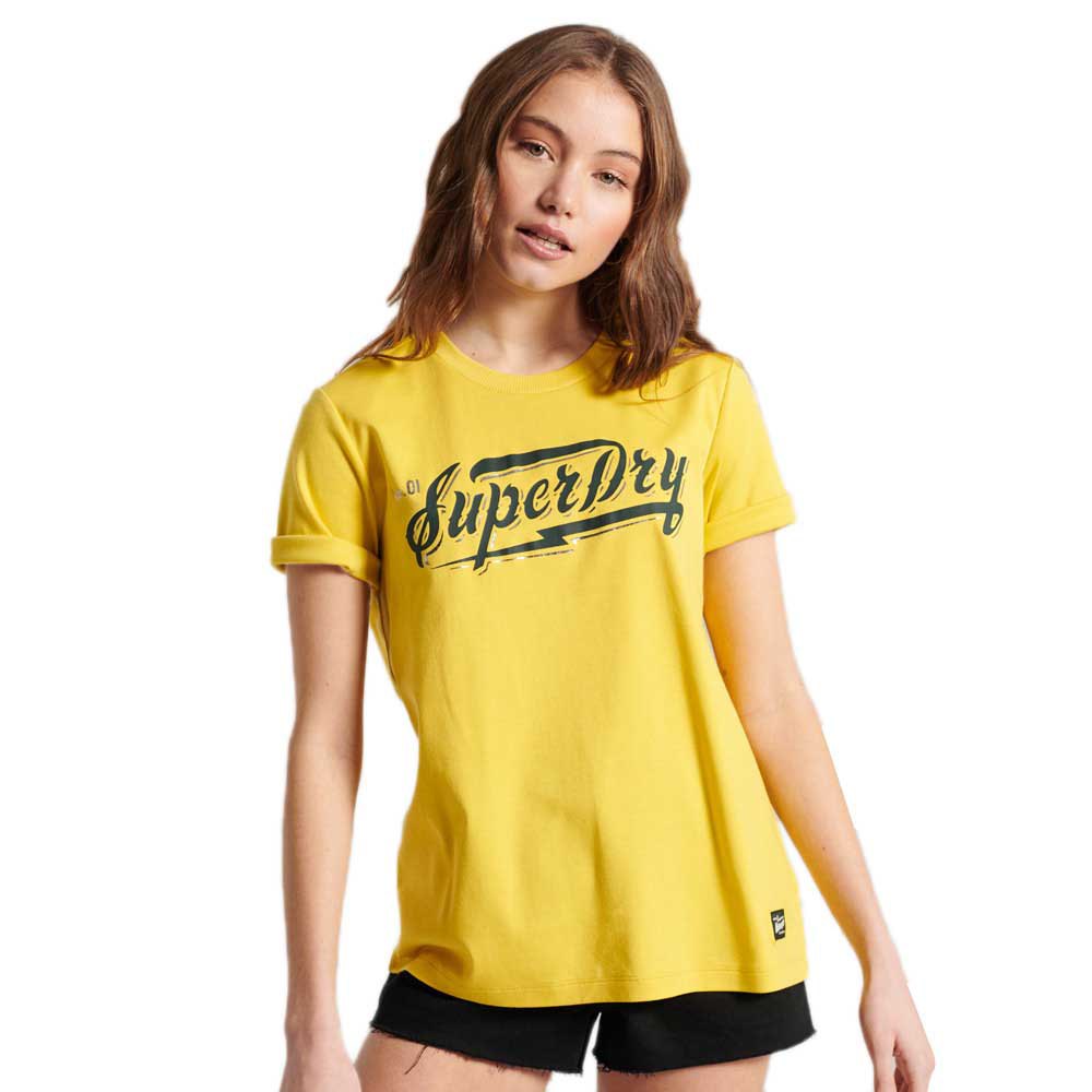 Clothing Superdry Bohemian Band Crew Short Sleeve T-Shirt Yellow