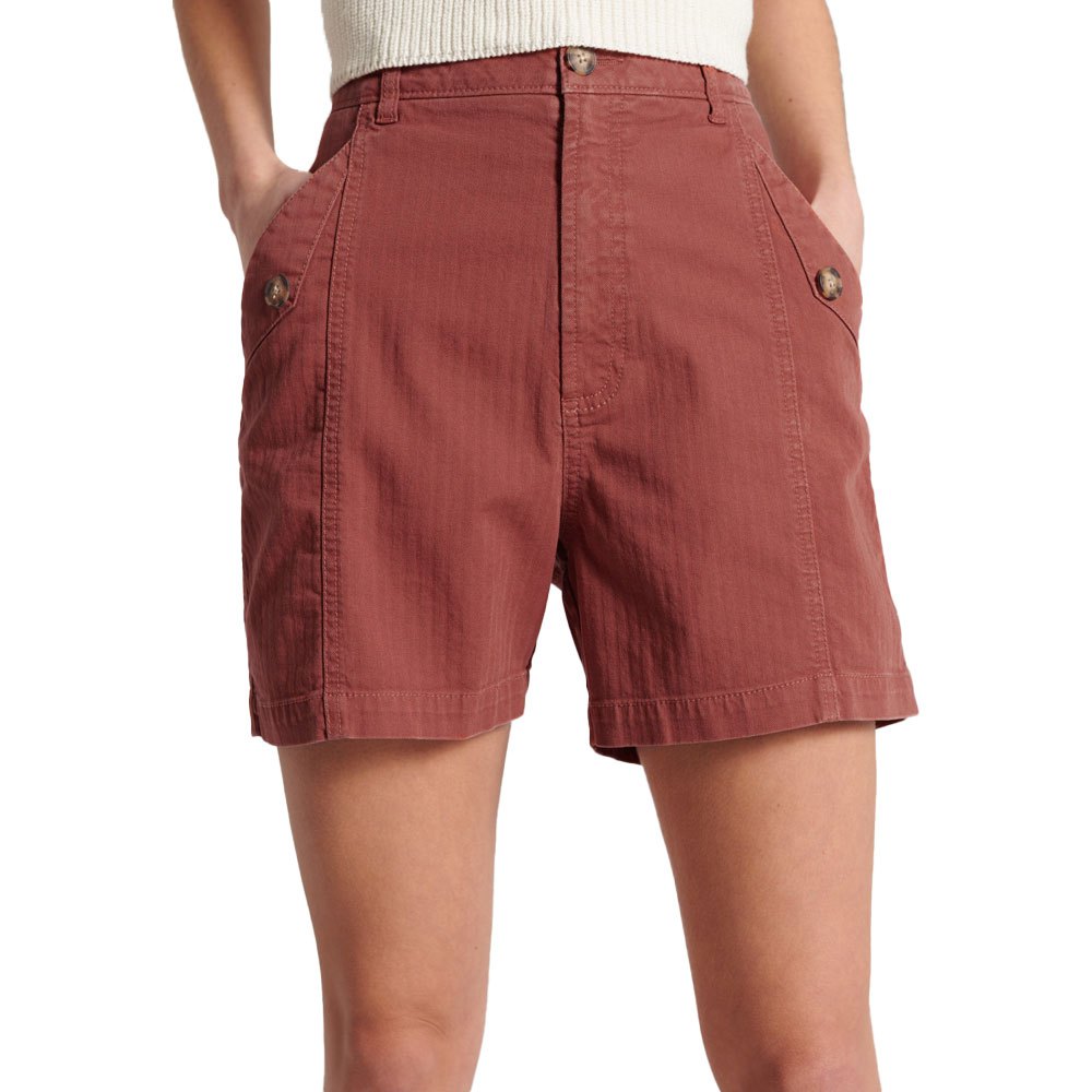 Women Superdry Utility Shorts Brown